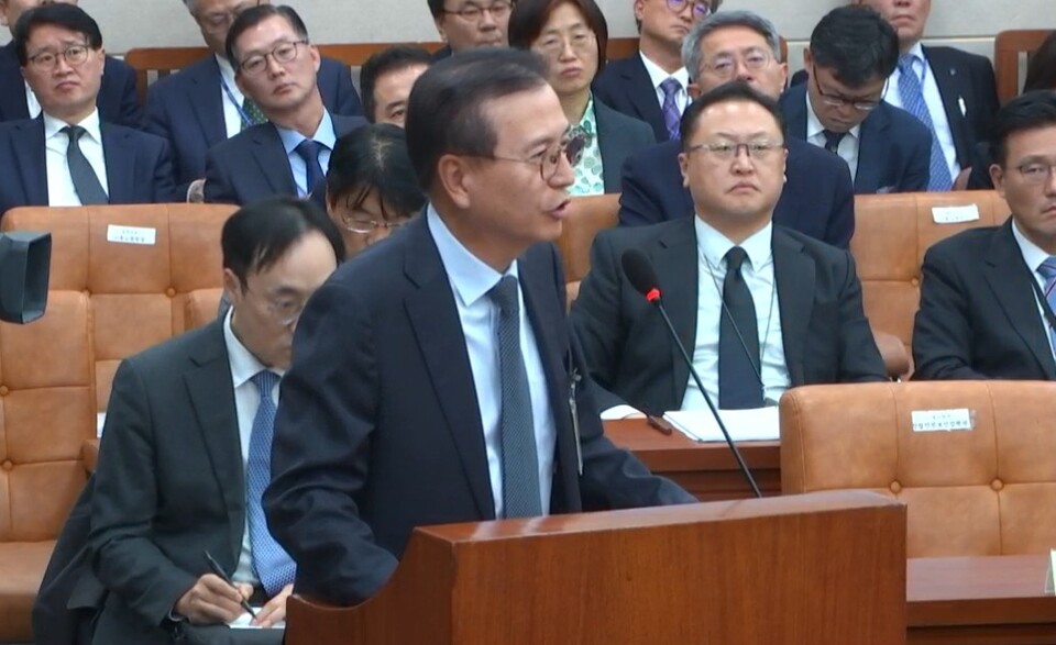 오요안 한국닛토덴코 대표이사가 질의에 답변하고 있다.(2024.10.25) / 화면 캡처.국회 인터넷의사중계시스템