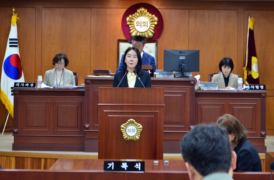 김효린 중구의원이 발언하고 있다.(2024.6.26) / 사진 출처.대구 중구의회