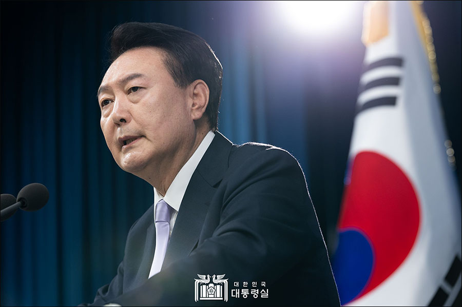 윤석열 대통령 대국민담화 및 기자회견(2024.11.7) / 사진 출처. 대통령실