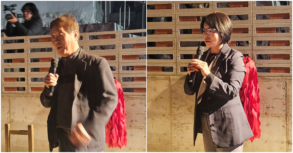 (왼쪽부터) 송필경 전태일의 친구들 이사장, 전순옥 전태일 열사 여동생(2024.11.13) / 사진.평화뉴스 정준민 기자