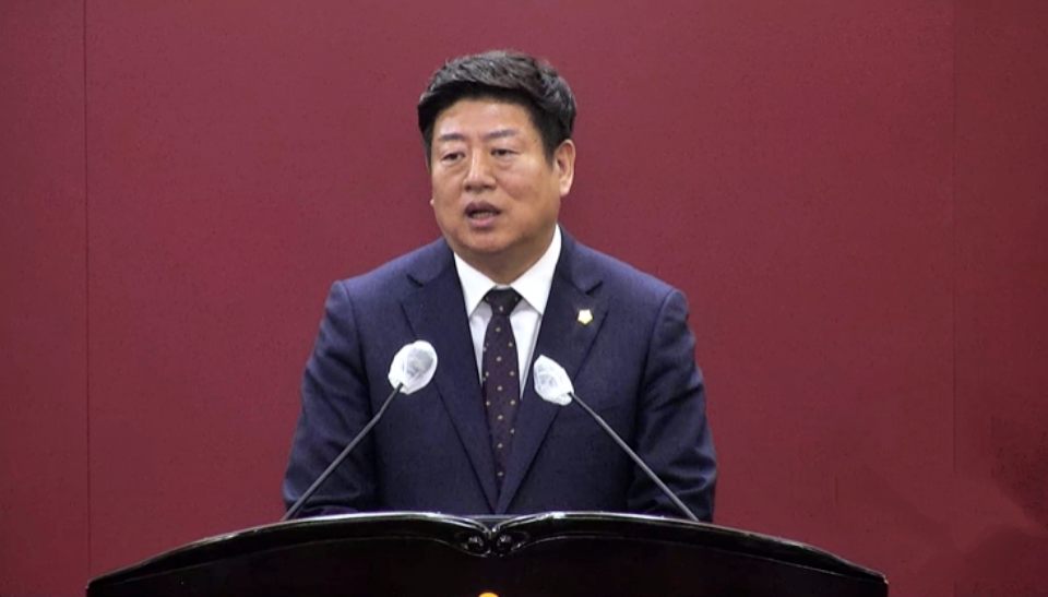 김재용 대구시의원이 본회의에서 5분 발언 중이다.(2024.11.28) / 사진.대구시의회 