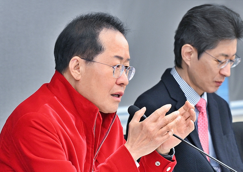 홍준표 대구시장이 간부회의에서 발언 중이다.(2024.12.17) / 사진 출처.대구시