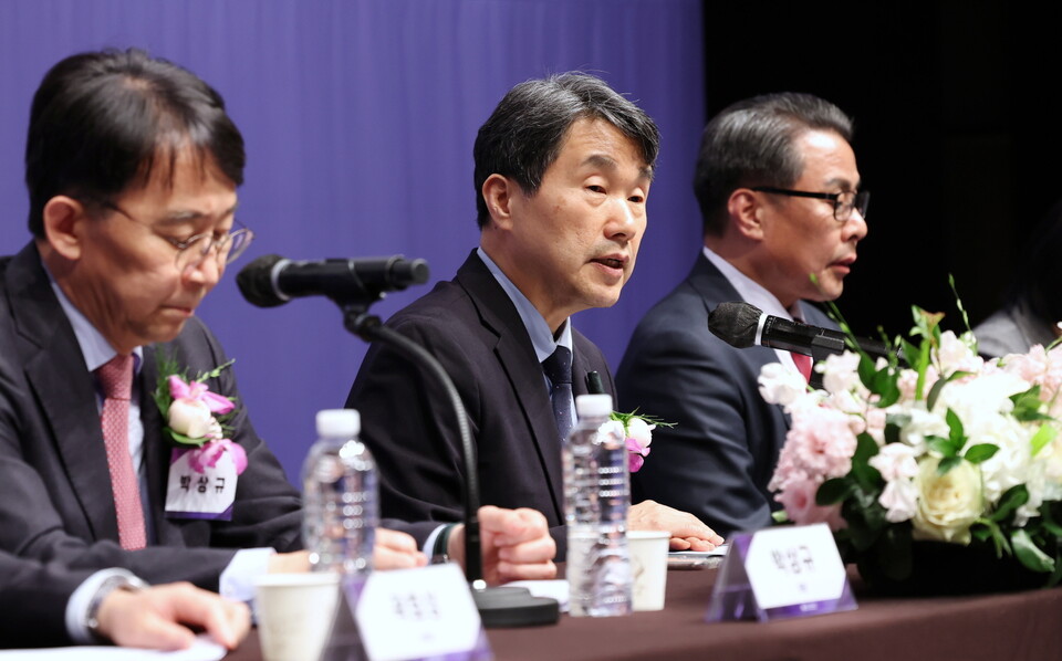 이주호 교육부 장관이 '2025 한국대학교육협의회 정기총회'에서 발언하고 있다.(2025.1.22) / 사진 출처.교육부