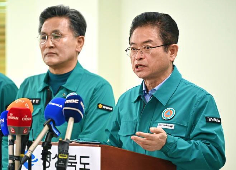 이철우 경북도지사가 산불 피해 예방을 위한 대책을 발표하고 있다.(2025.3.28) / 사진 출처.경북도