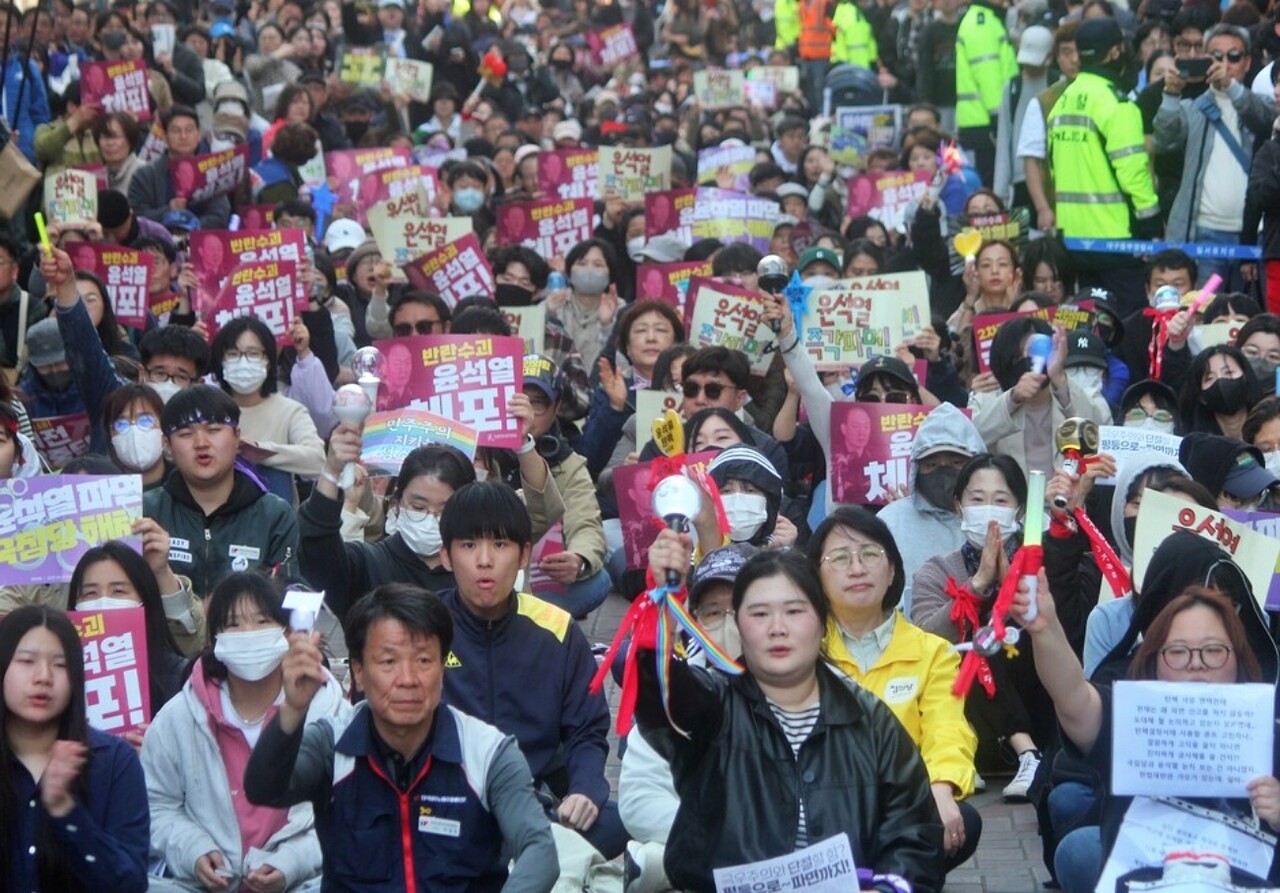 '제24차 대구시민시국대회'(2025.3.22) / 사진.평화뉴스 정준민 기자