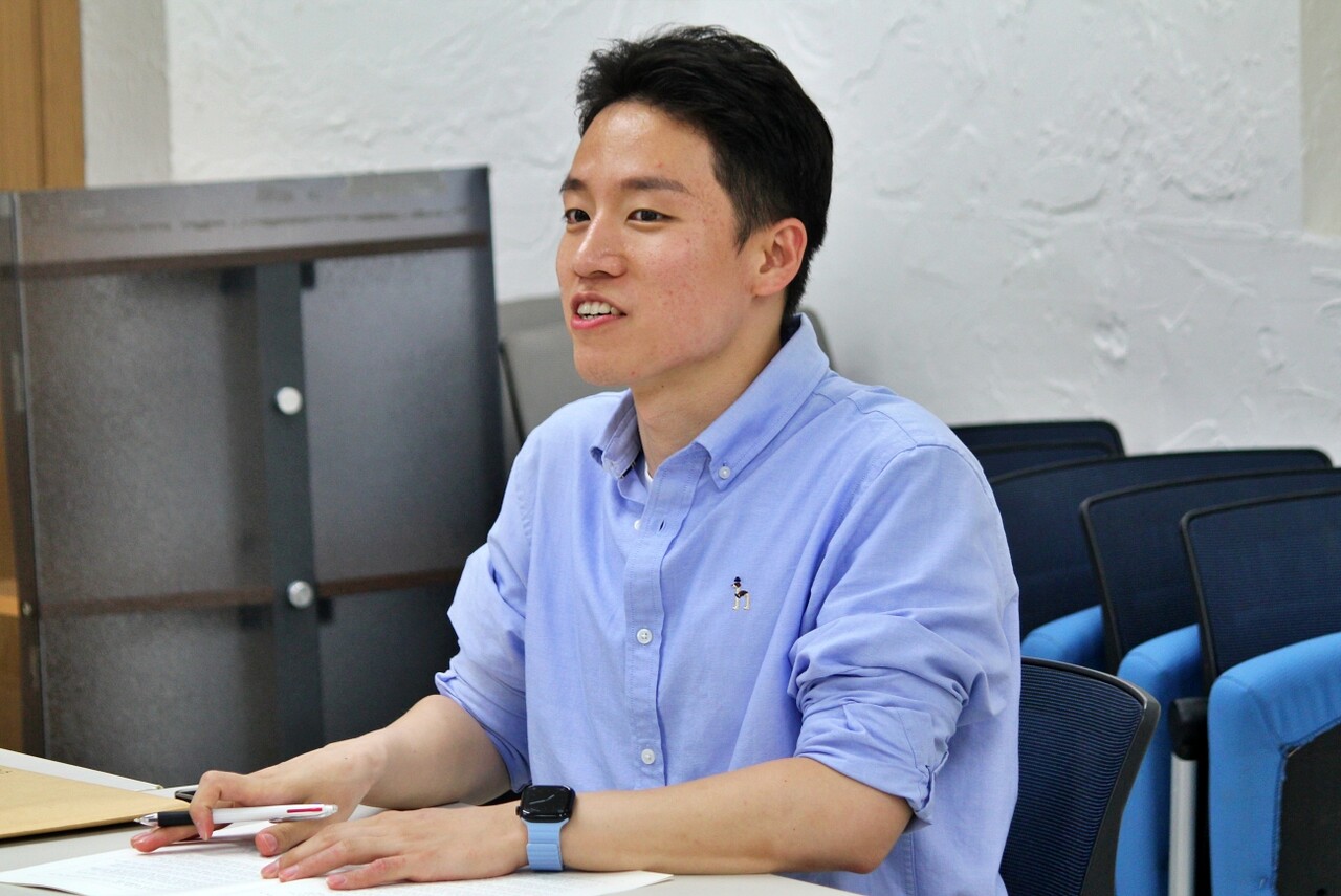 김민규 위원이 발언하고 있다.(2025.5.19) / 사진.평화뉴스 정준민 기자