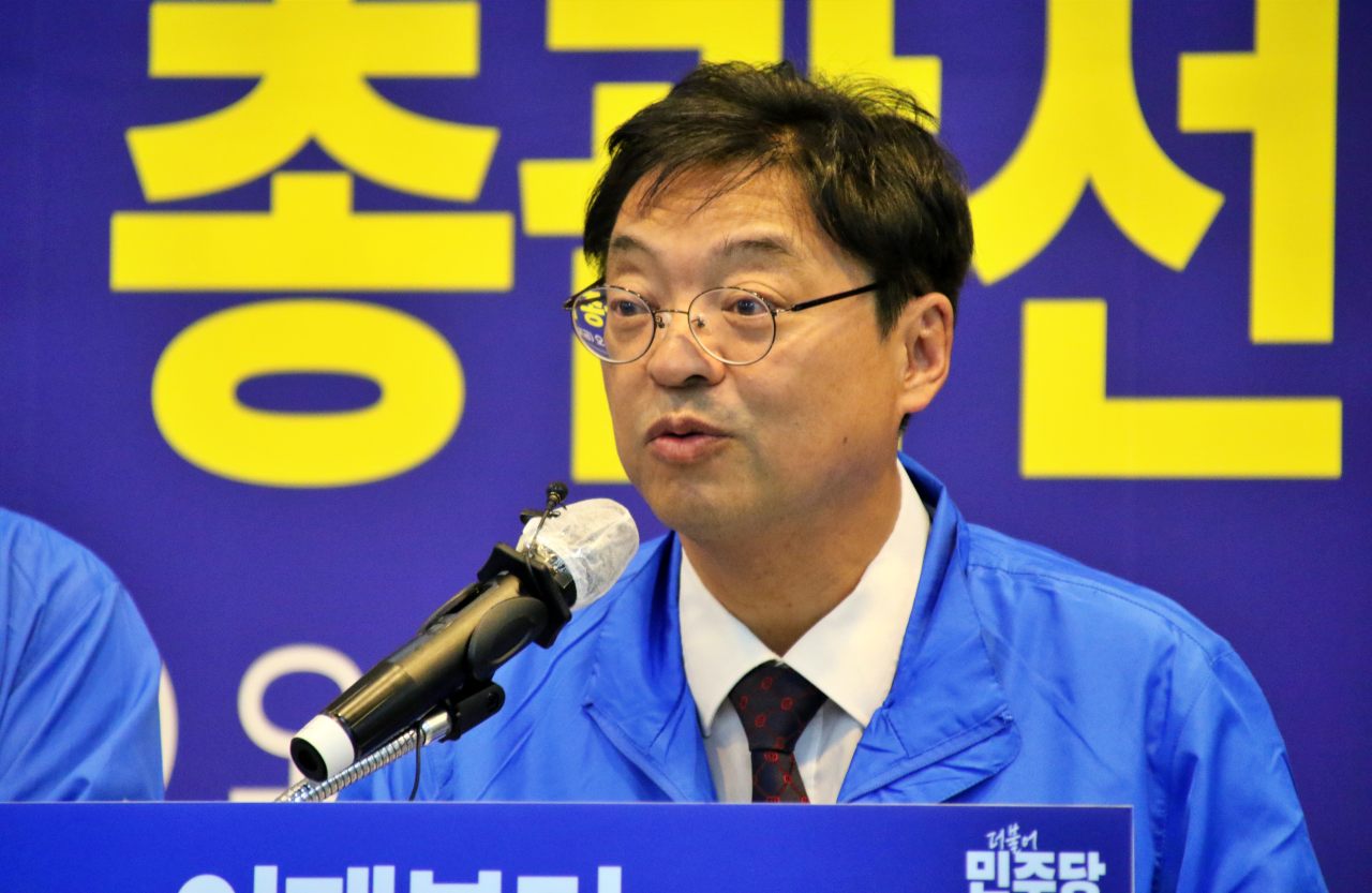 허소 민주당 대구 총괄선대위원장이 남은 선거운동 기간 동안 유세 전략 등에 대해 설명하고 있다.(2025.5.30) / 사진.평화뉴스 김영화 기자 