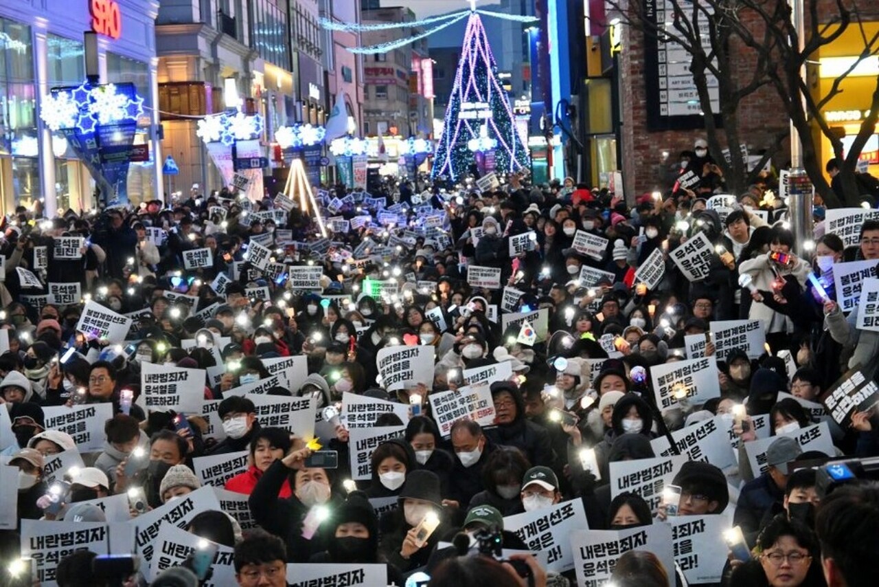 '제4차 대구시민시국대회'(2024.12.7) / 사진.평화뉴스 정준민 기자