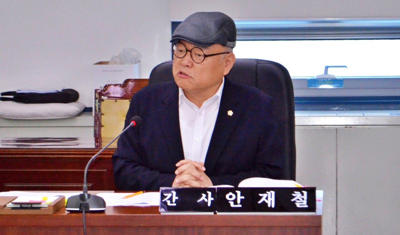 안재철 중구의원이 질의하고 있다.(2025.6.18) / 사진 제공.중구의회