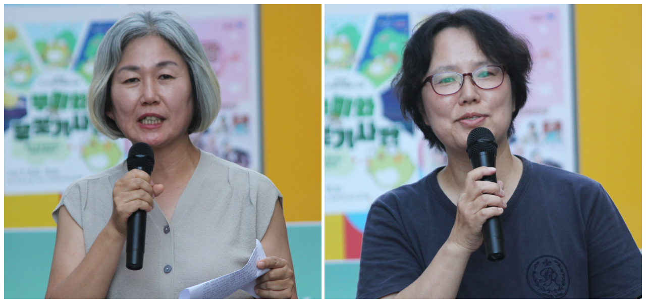 (왼쪽부터) 송경인 대구경북여성단체연합 상임대표, 남춘미 대구여성노동자회 대표(2025.6.23) / 사진.평화뉴스 정준민 기자