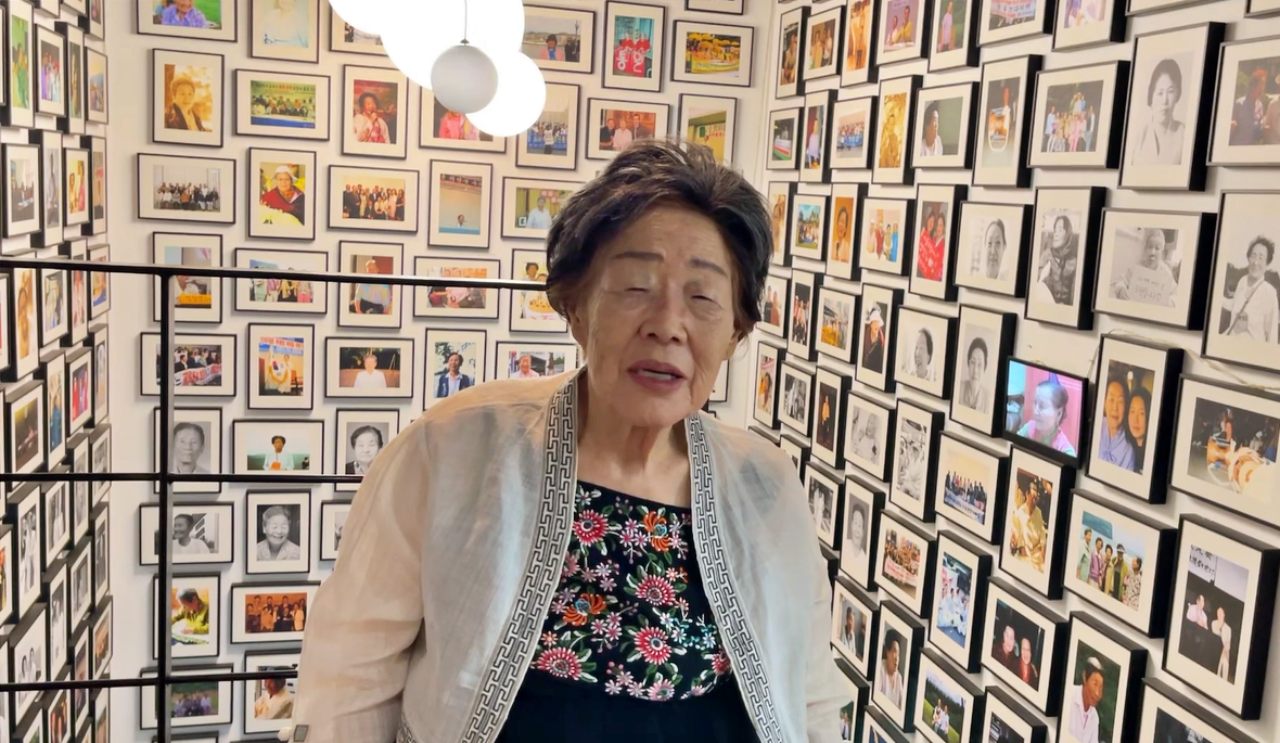 일본군 '위안부' 피해 생존자인 이용수 할머니가 이재명 대통령의 위안부 합의 발언에 대해 비판성 발언을 하고 있다(2025.8.21) / 사진.정신대시민모임 유튜브 화면 캡쳐 