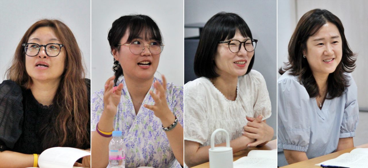 (왼쪽부터)김예민, 김지유, 노혜진, 허미연 10기 독자위원(2025.8.26) / 사진.평화뉴스 정준민 기자